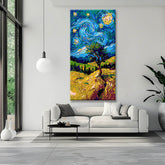 Painting by Numbers Panoramic Church with Sun with Tiffany Style